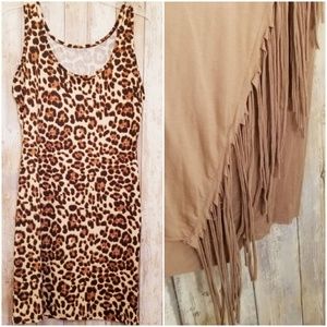 Bundle Leopard& Fringe Small Dress
